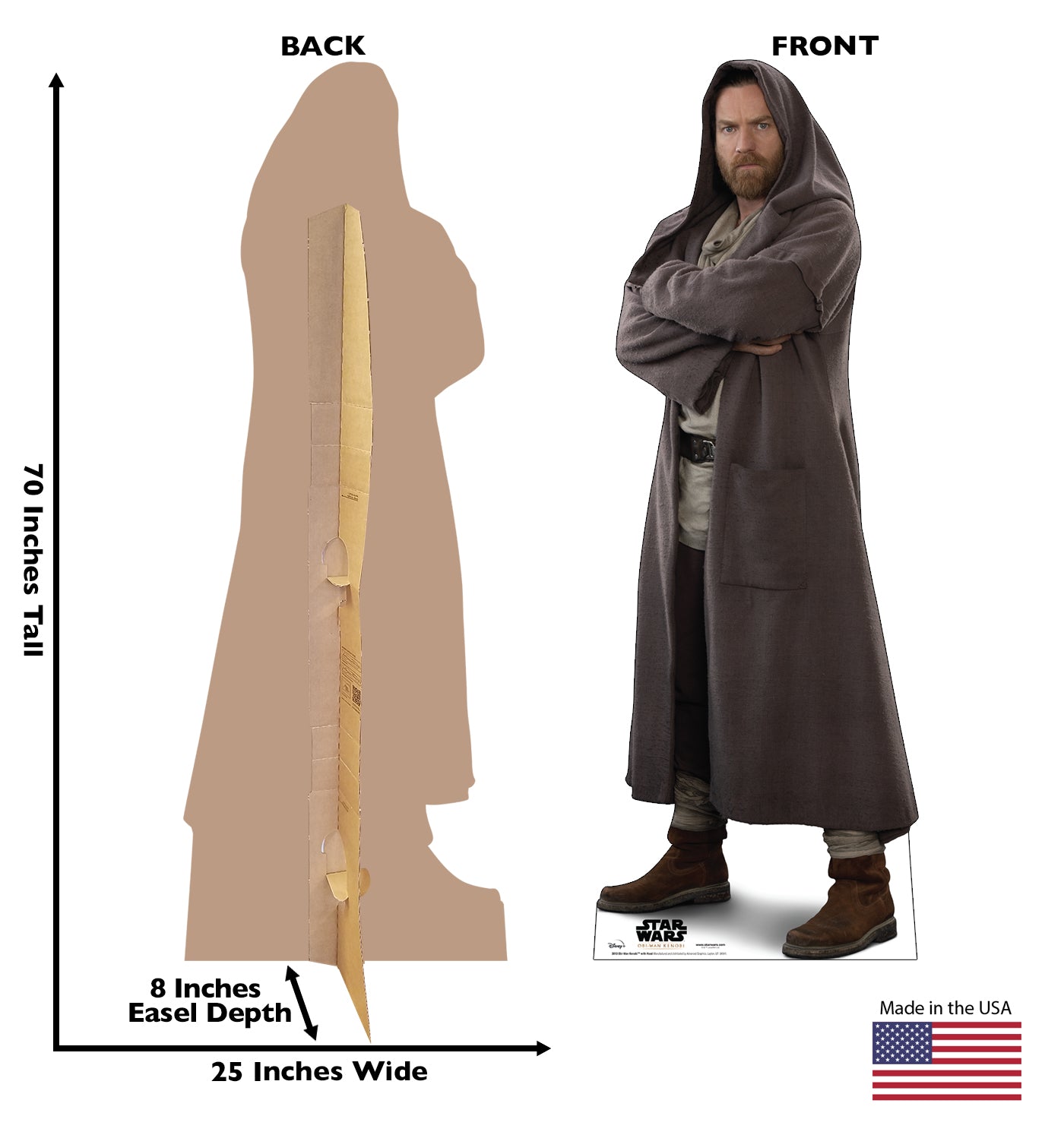 Life-Size Obi-Wan Kenobi (Hooded) Cardboard Cutout - All Cutouts