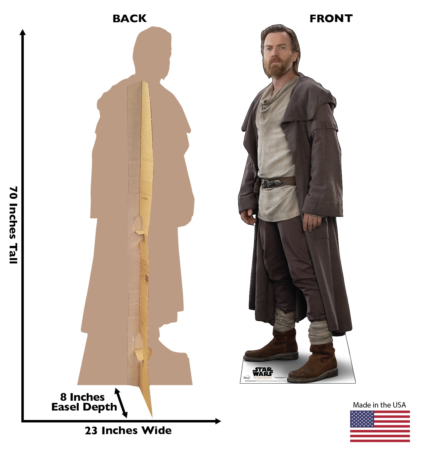Life-Size Obi-Wan Kenobi Cardboard Cutout – Disney+ - All Cutouts