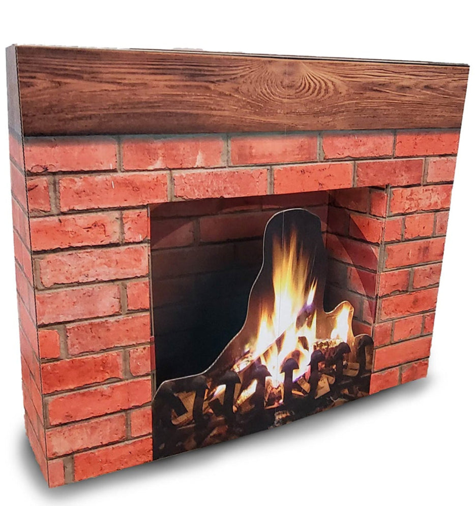 Holiday Fireplace 3D Cardboard Cutout - All Cutouts