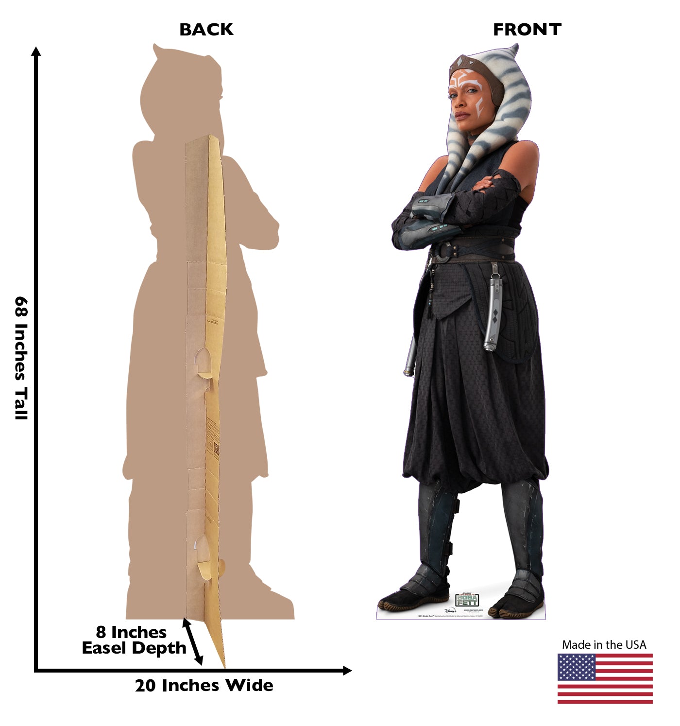 Life-Size Cardboard Cutout of Ahsoka Tano & Boba Fett - All Cutouts