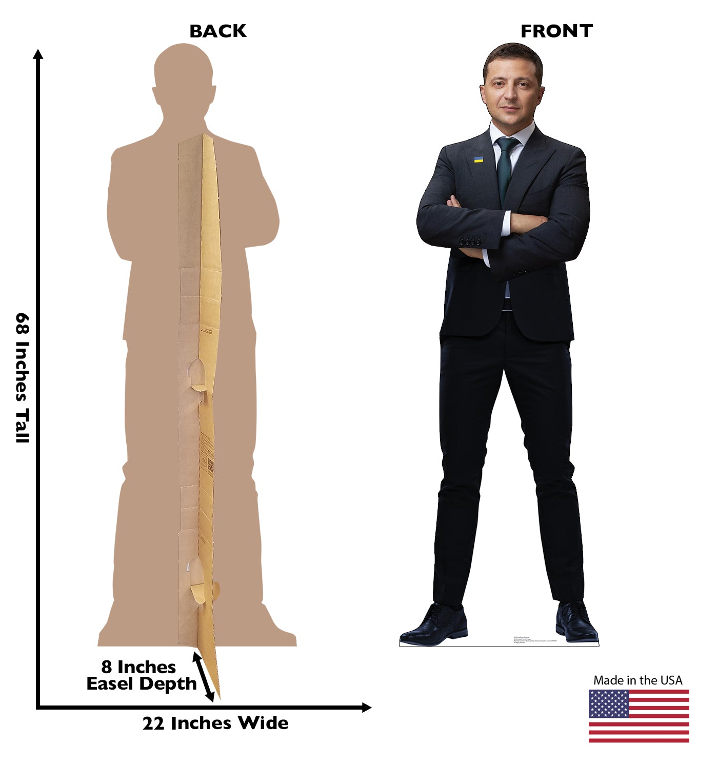 Life-Size Cardboard Cutout of President Volodymyr Zelenskyy - All Cutouts