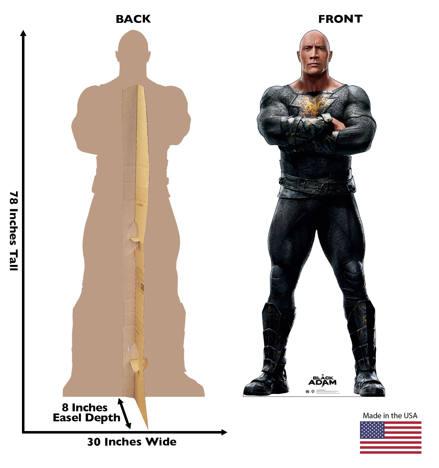 Life-Size Cardboard Cutout of Black Adam - All Cutouts
