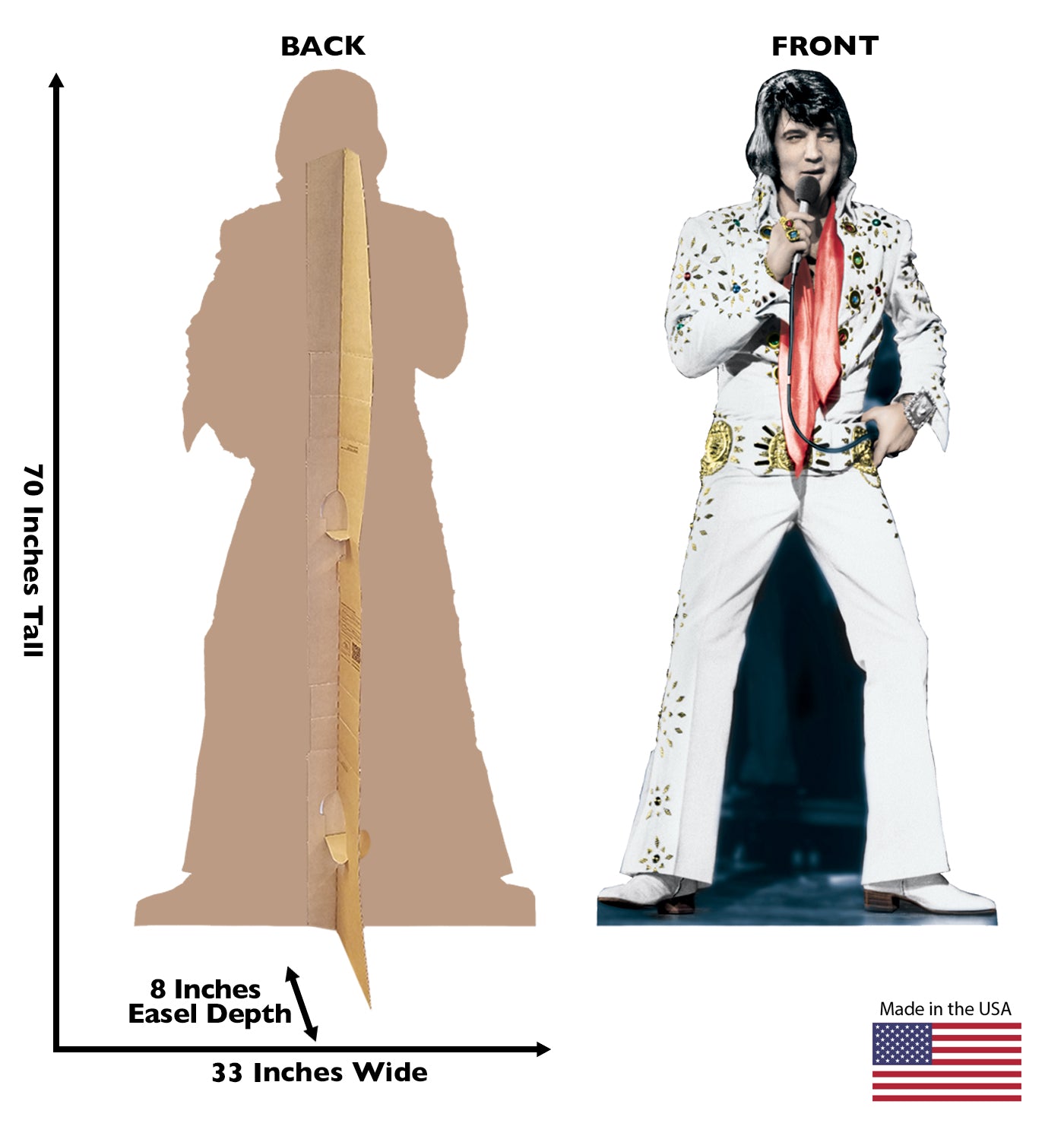 Elvis Presley White Talking Life-Size Cardboard Cutout - All Cutouts