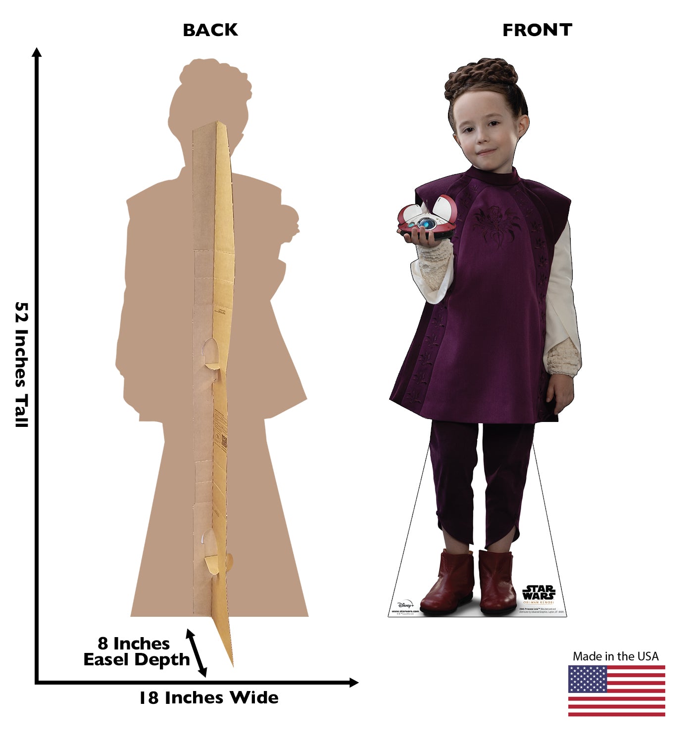 Life-size Cardboard Cutout of Child Princess Leia - All Cutouts