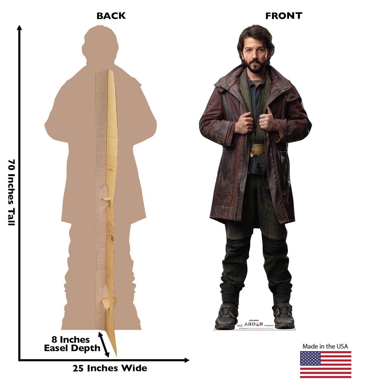 Life-size Cardboard Cutout of Cassian Andor (Front) - All Cutouts
