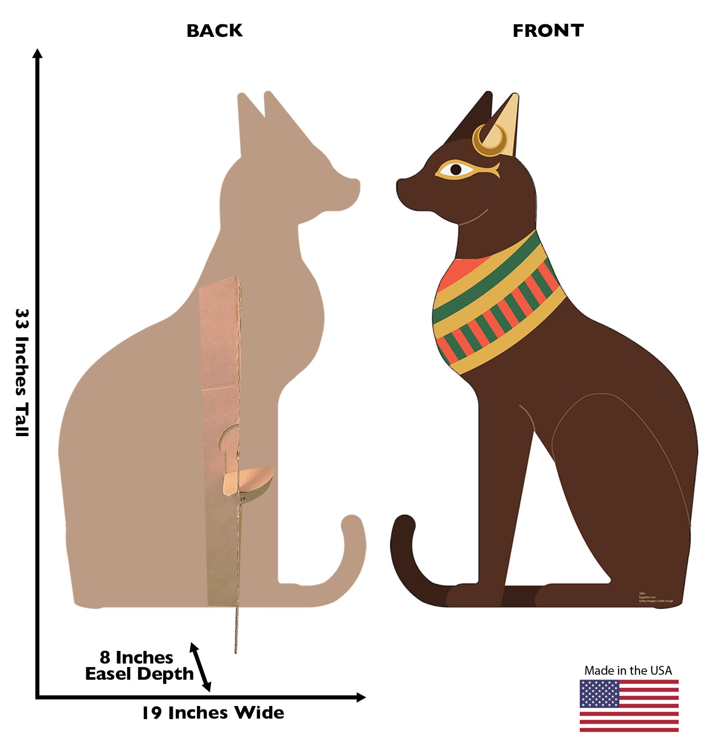 Life-size Cardboard Cutout of Egyptian Cat - All Cutouts