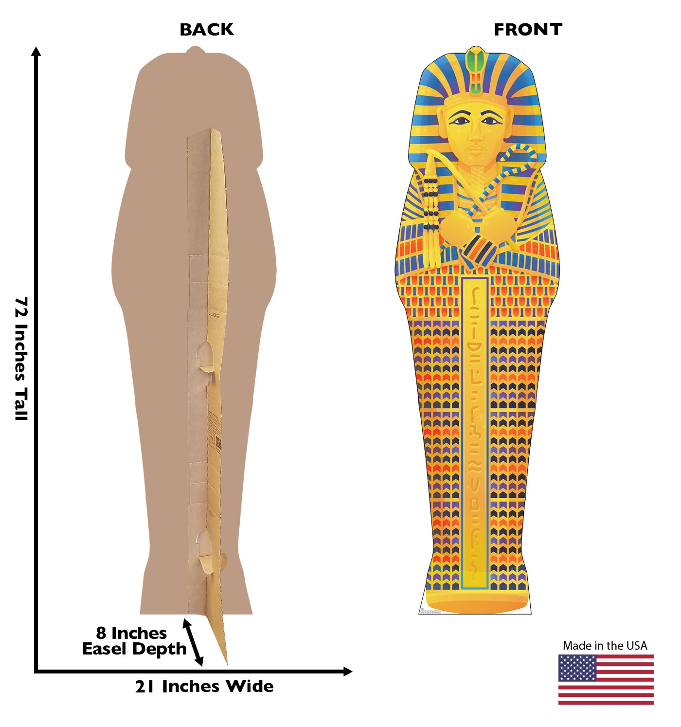 Life-size Cardboard Cutout of Pharaoh Sarcophagus Mummy - All Cutouts