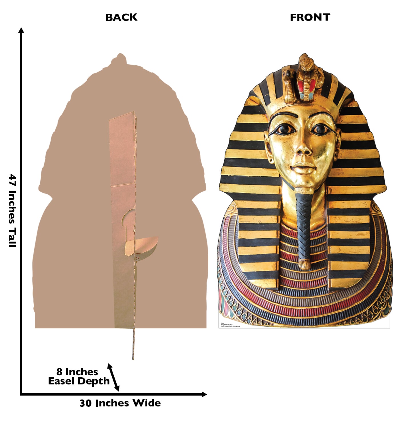 Life-size Cardboard Cutout of King Tut Death Mask - All Cutouts