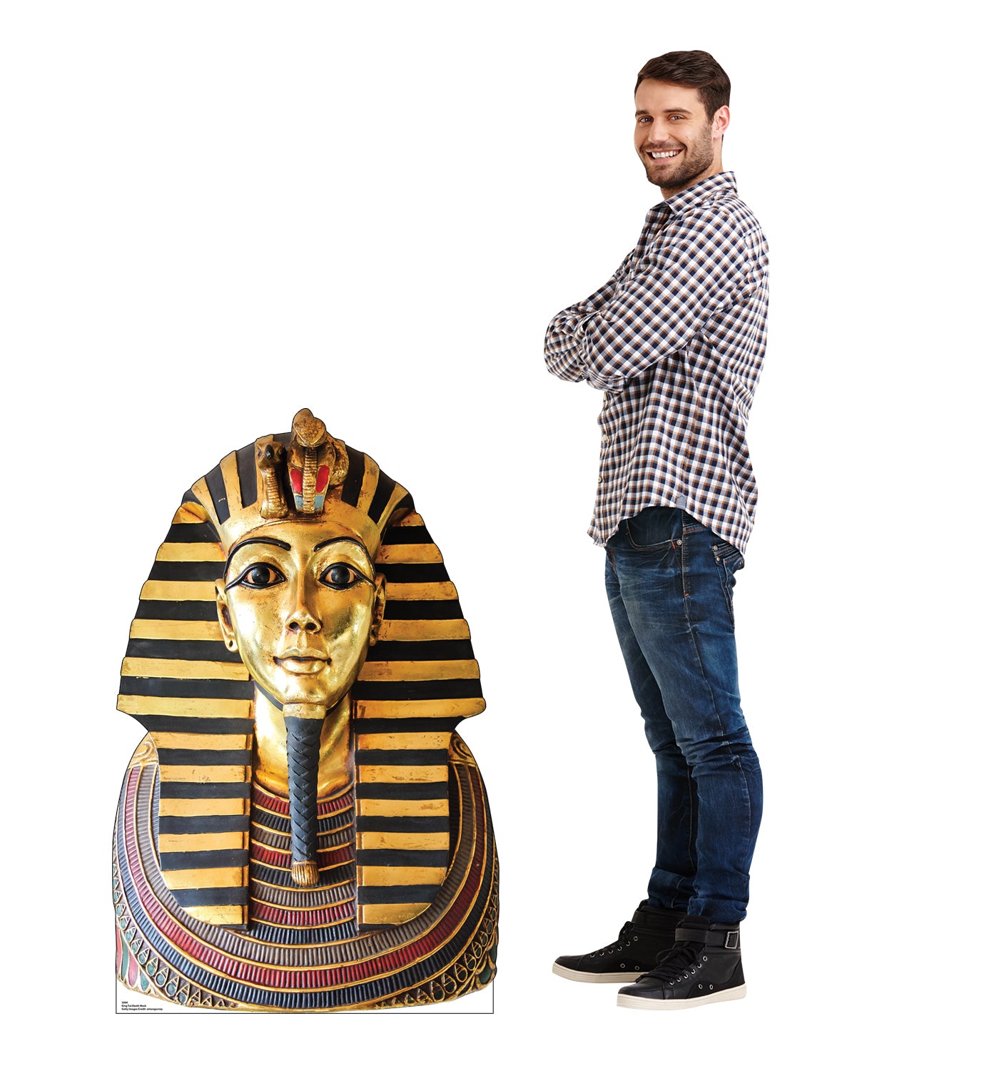 Life-size Cardboard Cutout of King Tut Death Mask - All Cutouts