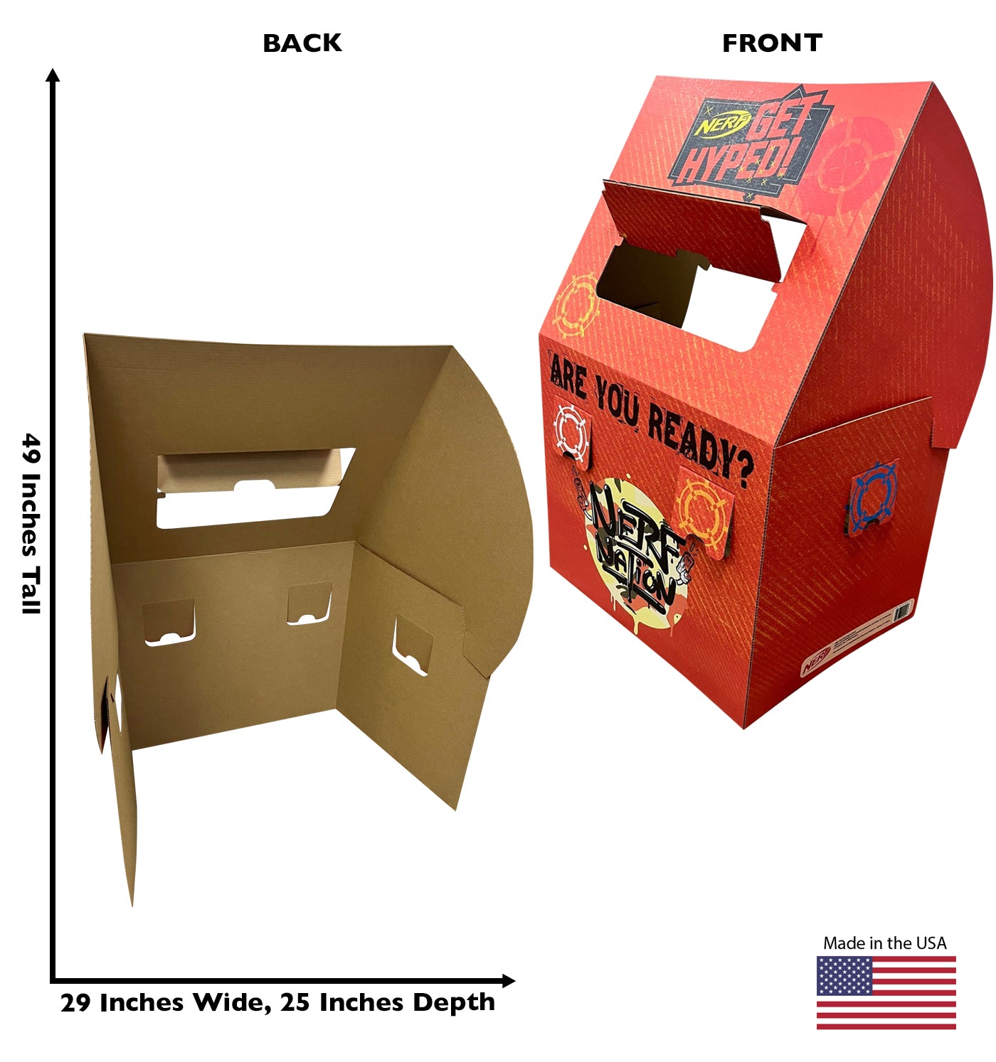 Life-size Cardboard Cutout of Nerf Get Hyped Fort - All Cutouts