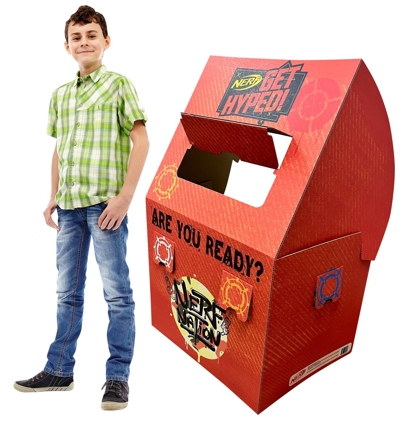 Life-size Cardboard Cutout of Nerf Get Hyped Fort - All Cutouts