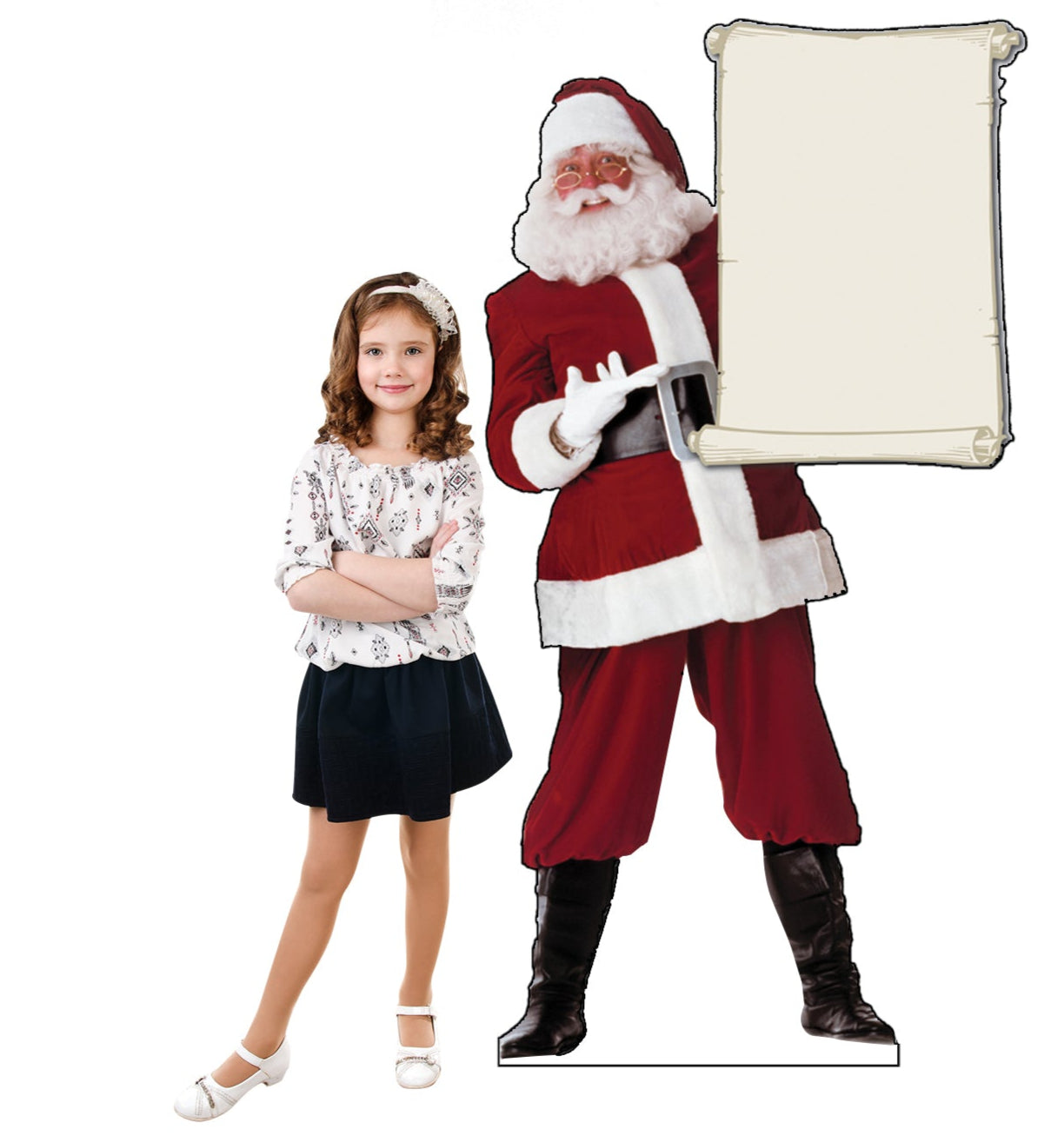 Life-size Santa Claus with Scroll Cardboard Cutout - All Cutouts