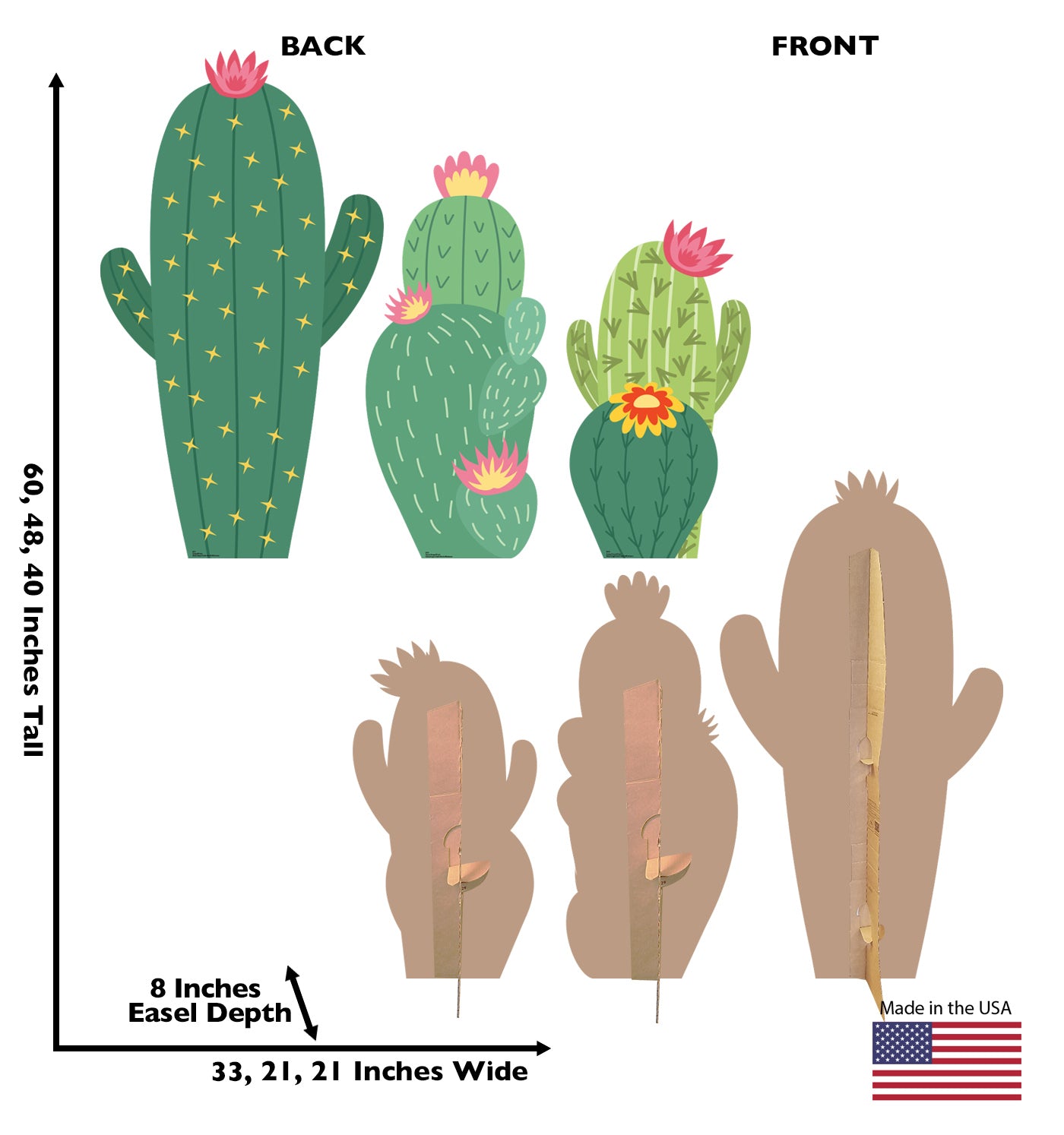 Cactus Grouping Life-Size Cardboard Cutout - All Cutouts