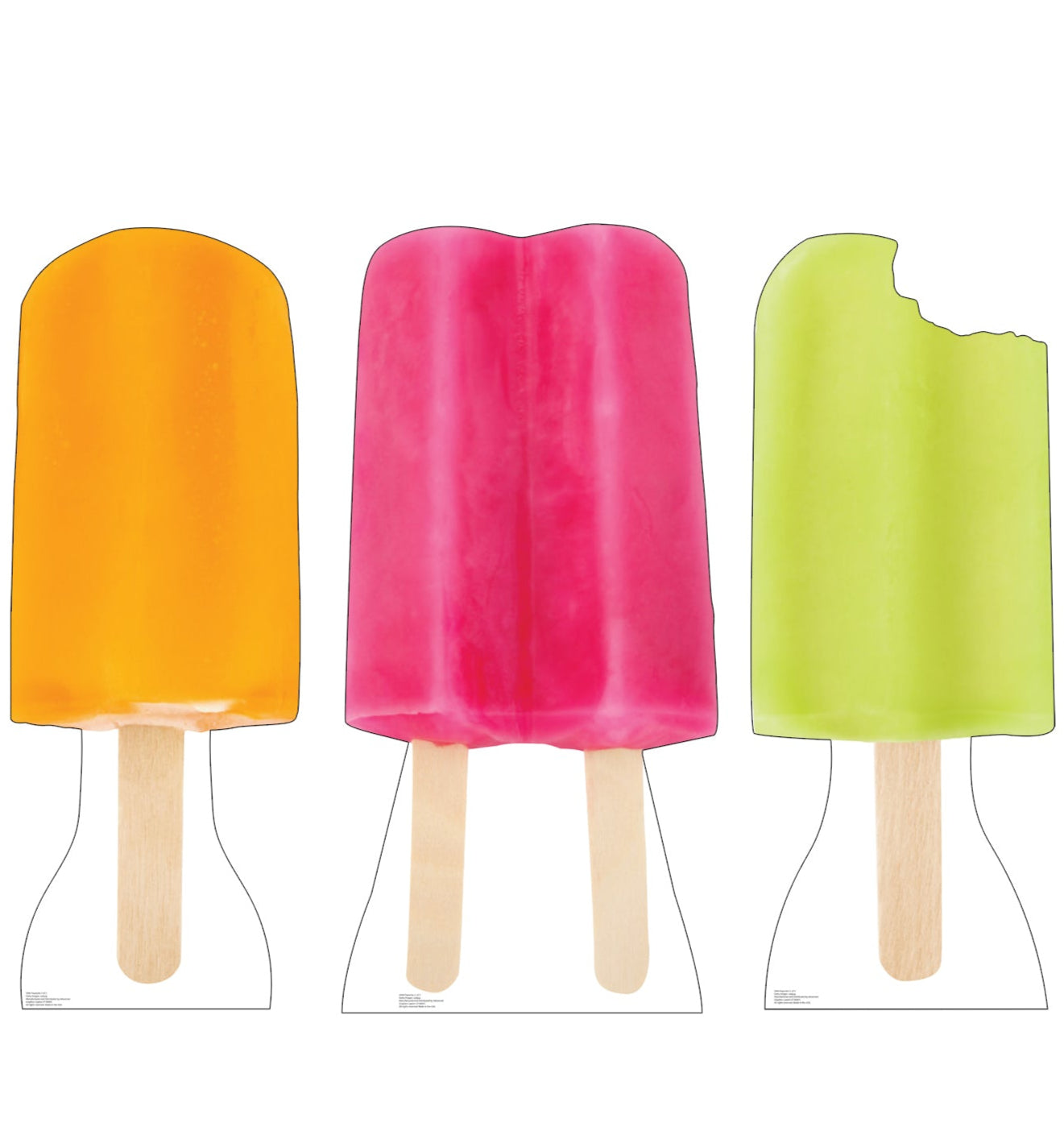 Popsicles Set of 3 Life-Size Cardboard Cutout - All Cutouts