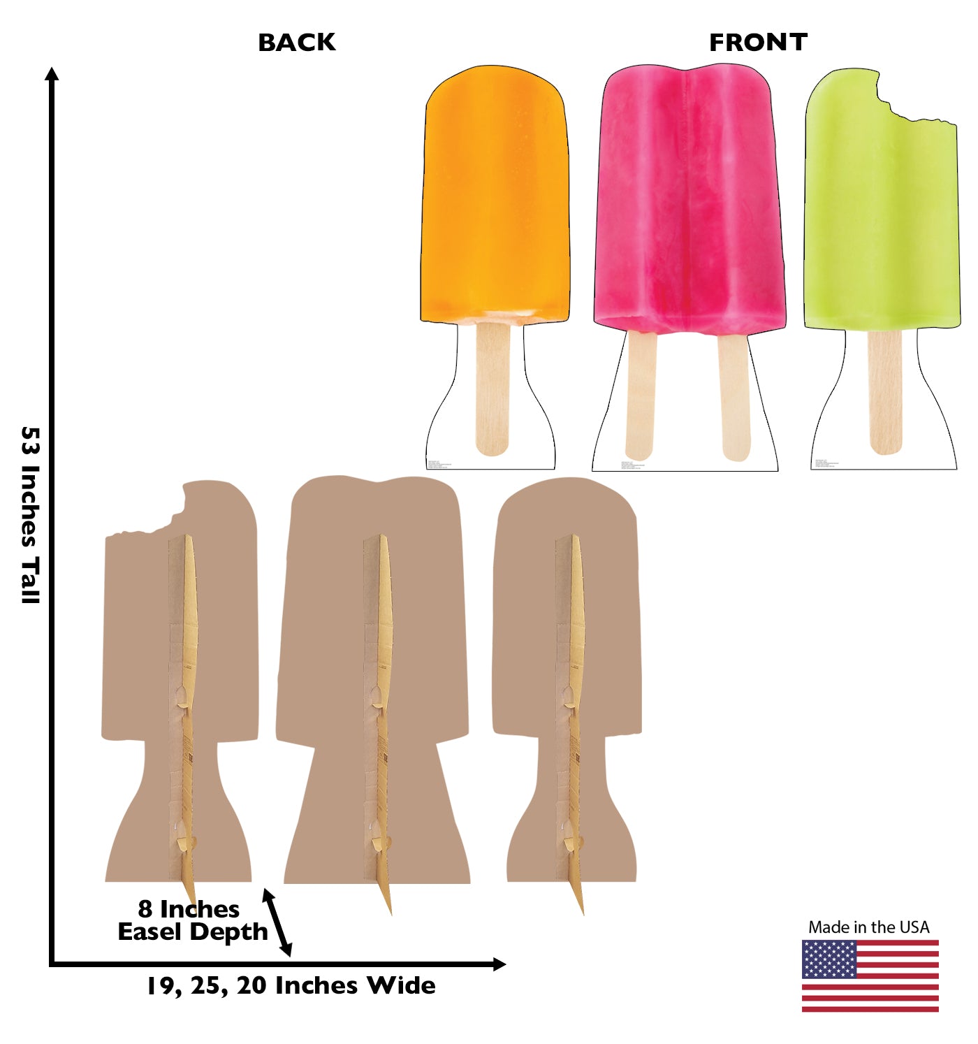 Popsicles Set of 3 Life-Size Cardboard Cutout - All Cutouts