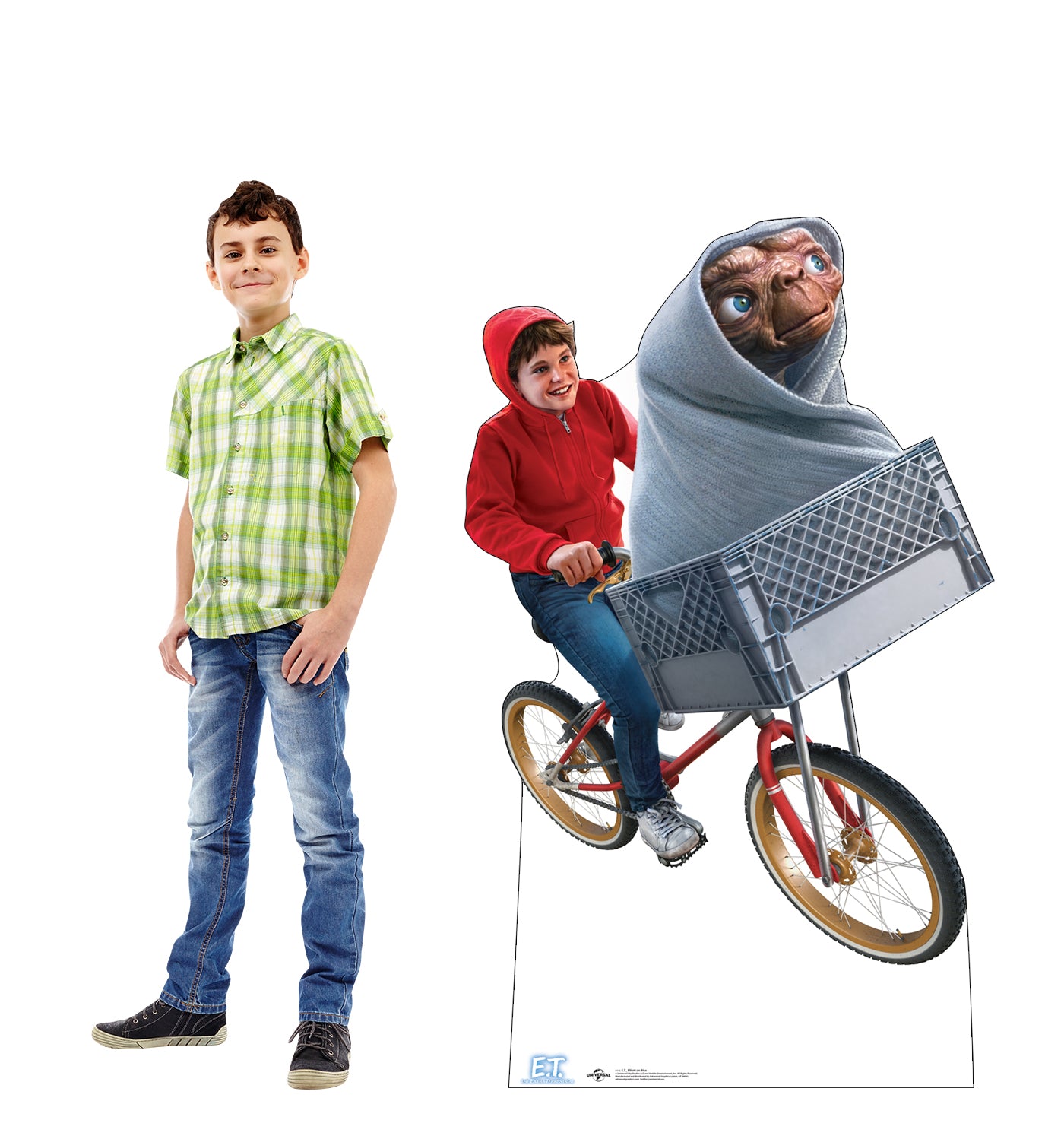 Life-size Cardboard Cutout of E.T. and Elliot on Bike - All Cutouts