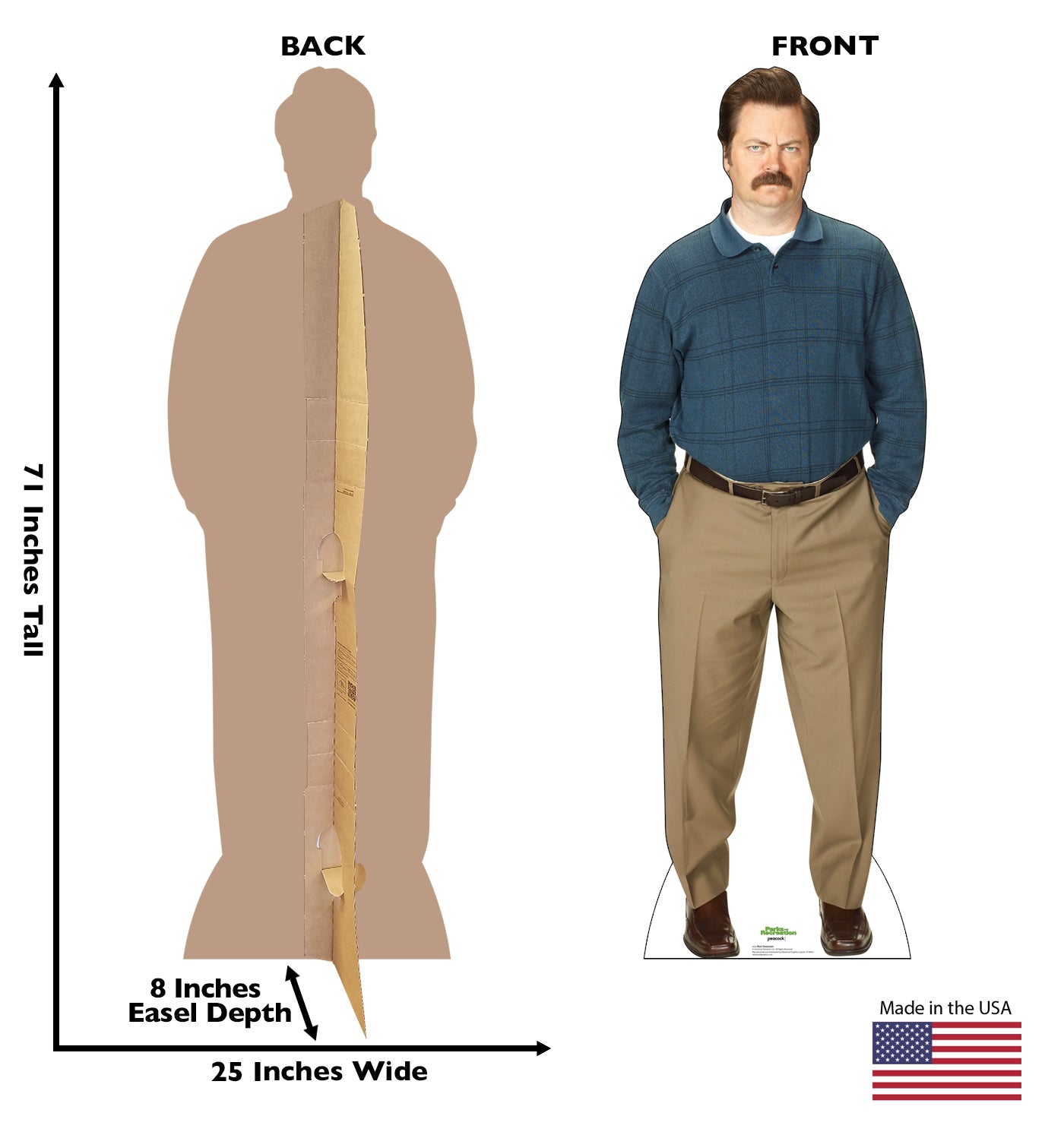 Life-size Cardboard Cutout of Ron Swanson - All Cutouts