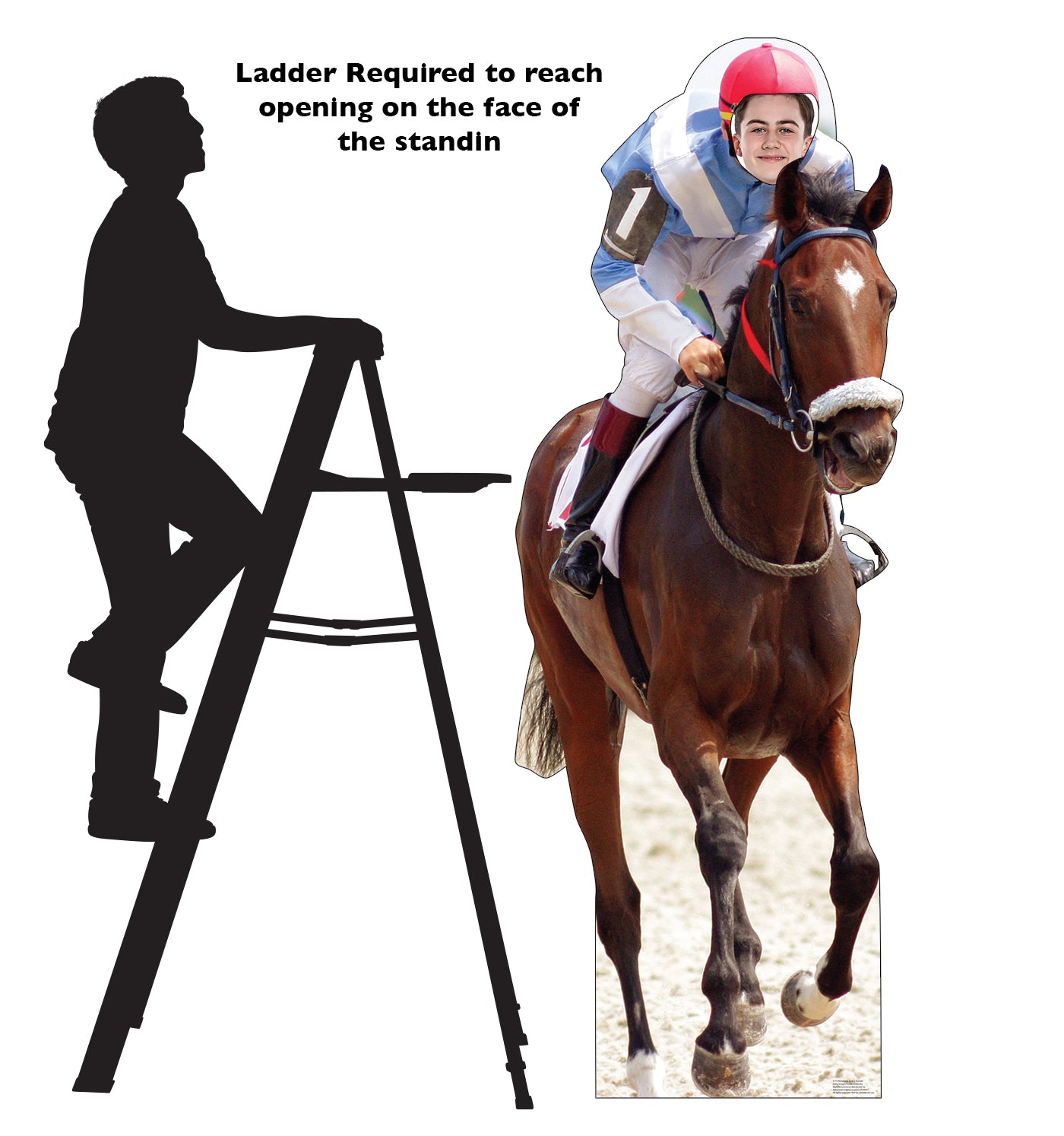 Horse and Jockey Life-Size Cardboard Standin - All Cutouts