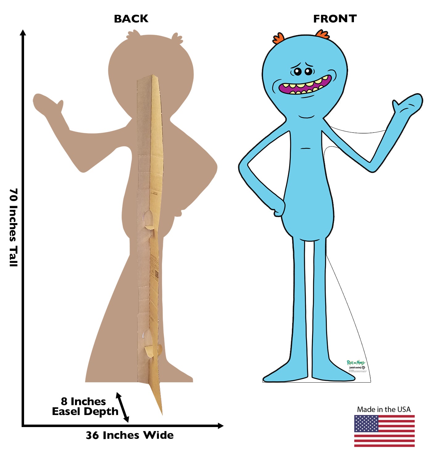 Life-Size Mr Meeseeks Cardboard Standup Cutout - All Cutouts