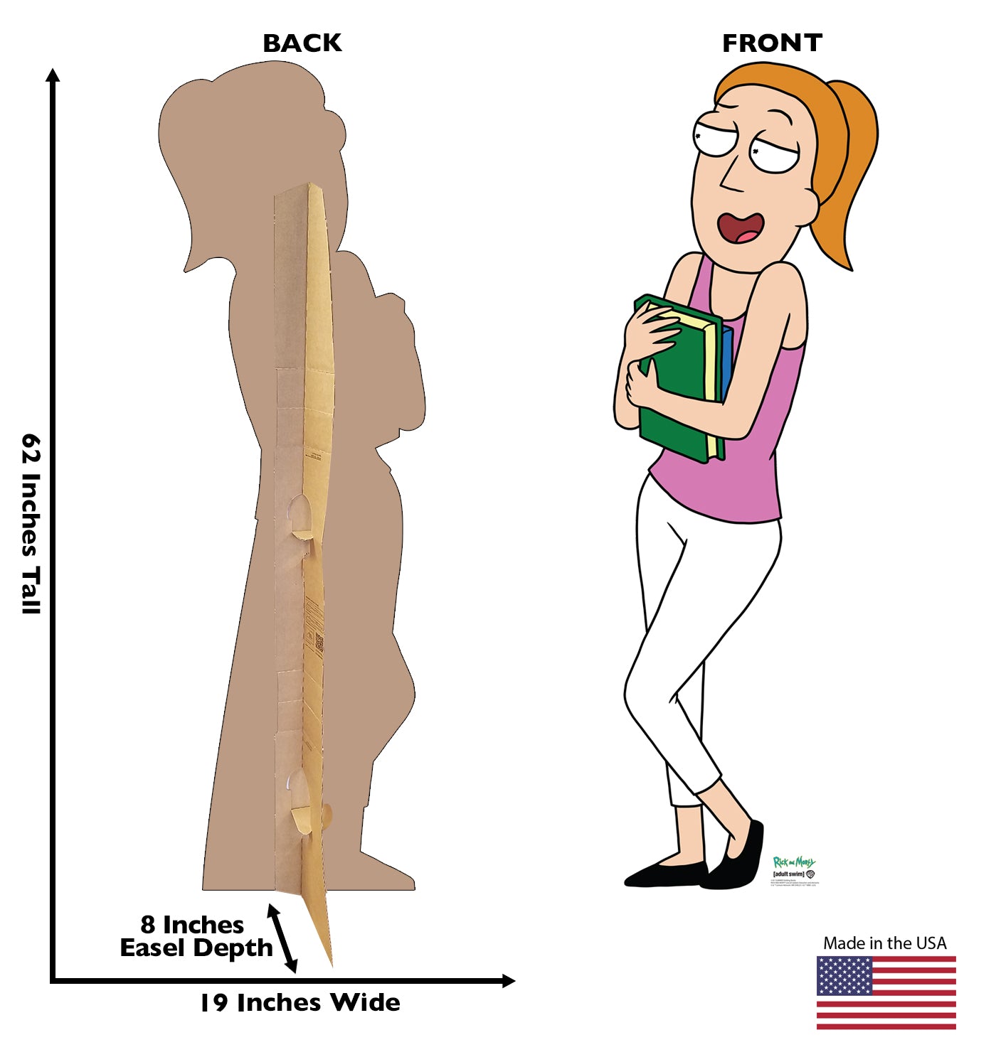Summer Holding Books (Rick and Morty) Cardboard Standup - All Cutouts