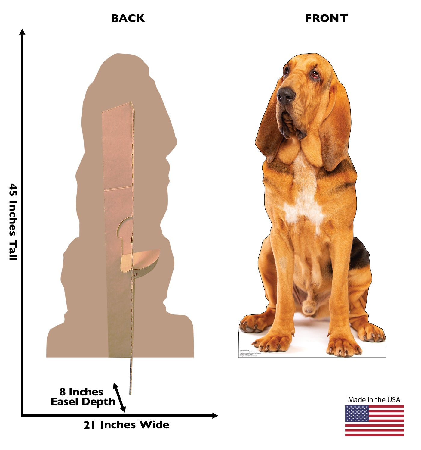 Bloodhound Dog Life-Size Cardboard Cutout - All Cutouts