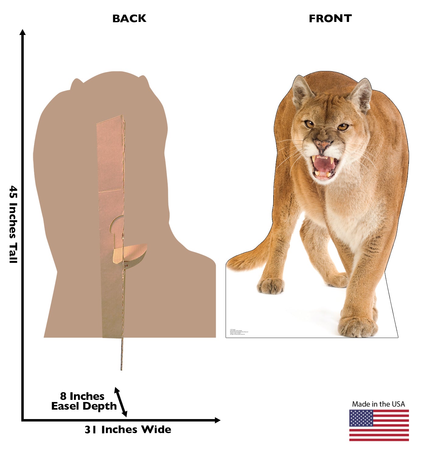 Cougar Life-Size Cardboard Cutout - All Cutouts