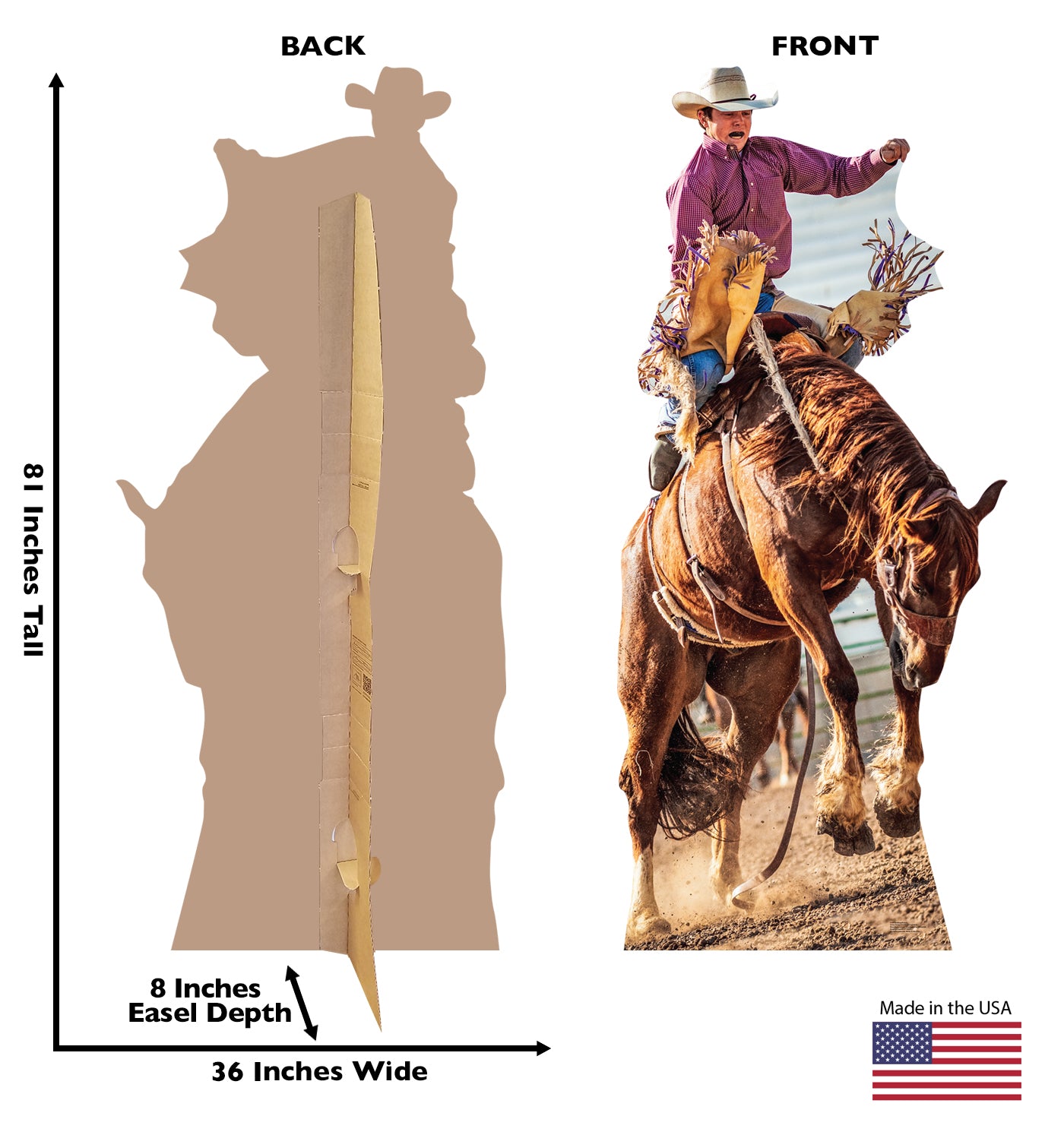 Bucking Bronco Life-Size Cardboard Cutout - All Cutouts
