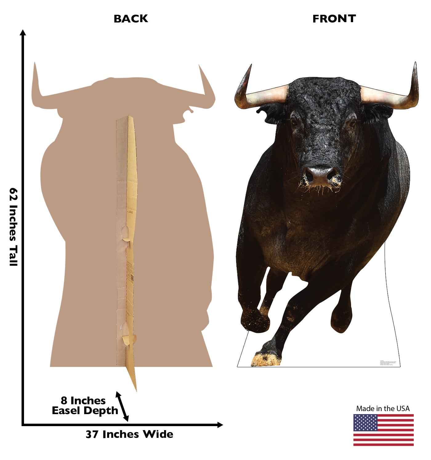 Bull Life-Size Cardboard Cutout - All Cutouts