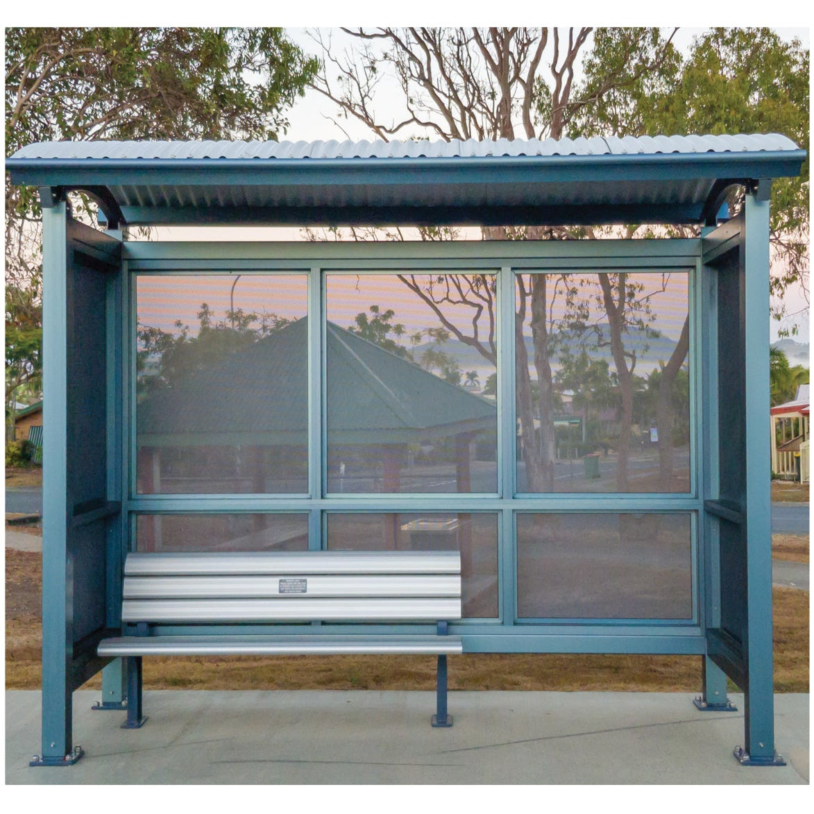 Bus Stop Shelter Backdrop Life-Size Cardboard Cutout - All Cutouts