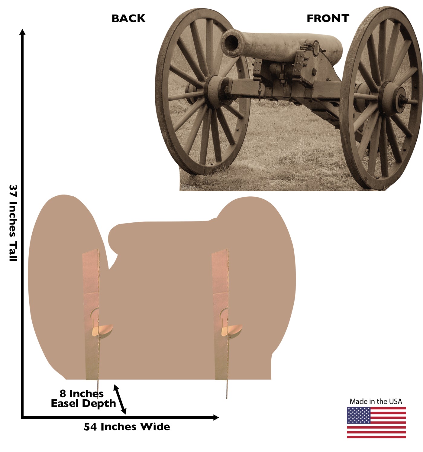 Civil War Cannon Life-Size Cardboard Cutout - All Cutouts