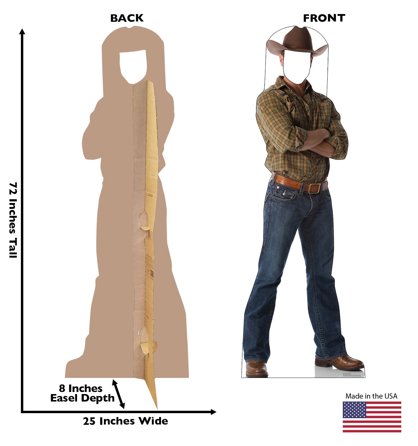 Cowboy Life-Size Cardboard Standin - All Cutouts