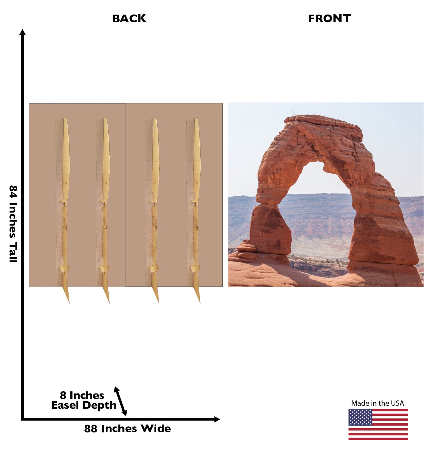 Delicate Arch Backdrop Life-Size Cardboard Cutout - All Cutouts