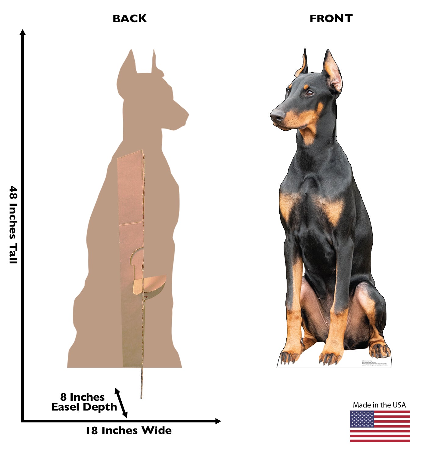 Doberman Dog Life-Size Cardboard Cutout - All Cutouts