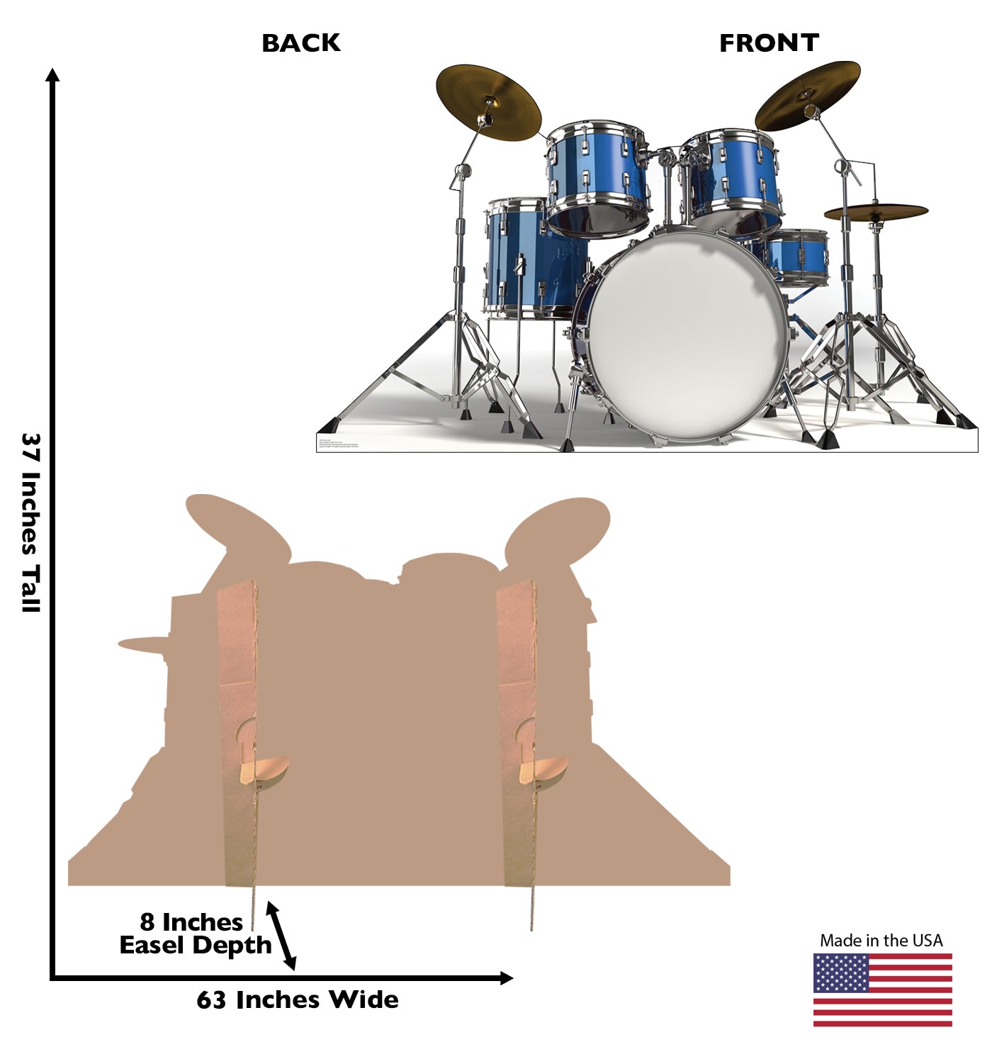 Drum Set Life-Size Cardboard Cutout - All Cutouts