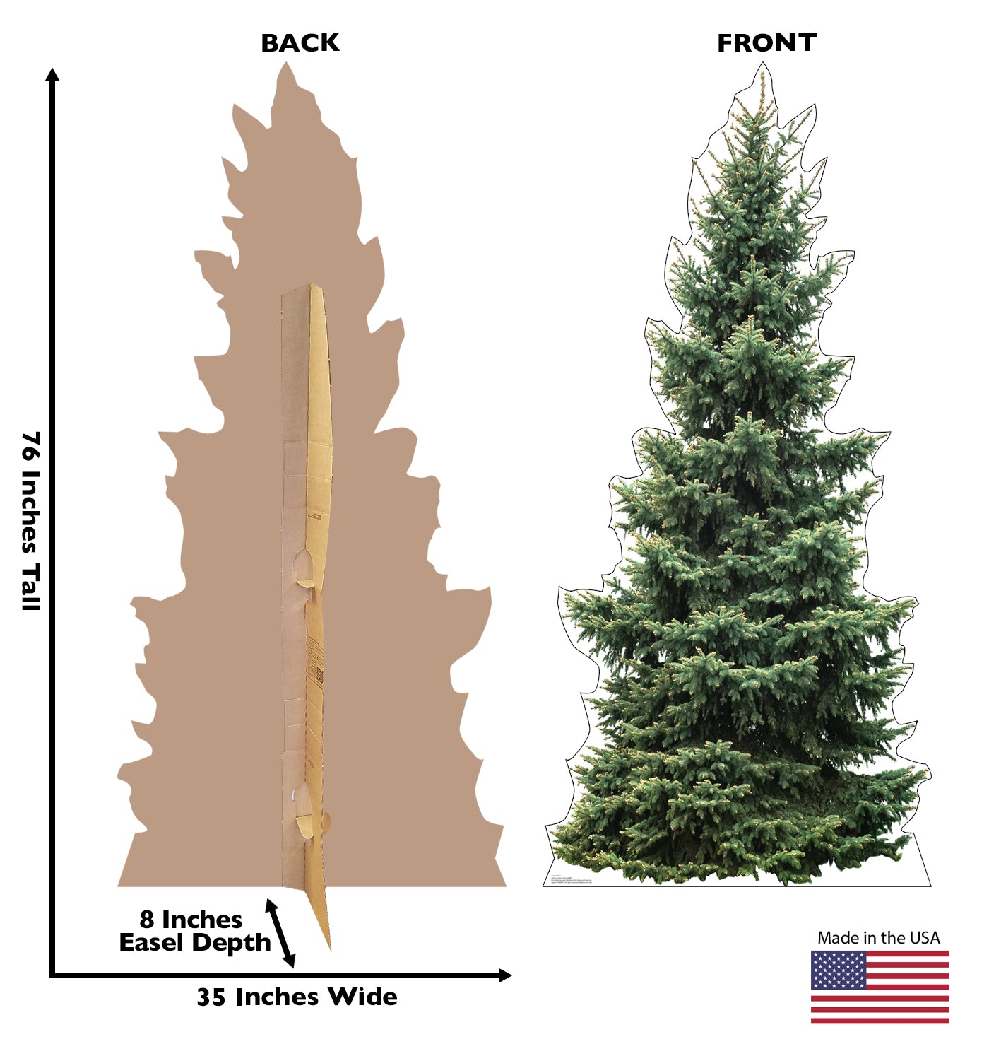 Fir Tree Life-Size Cardboard Cutout - All Cutouts