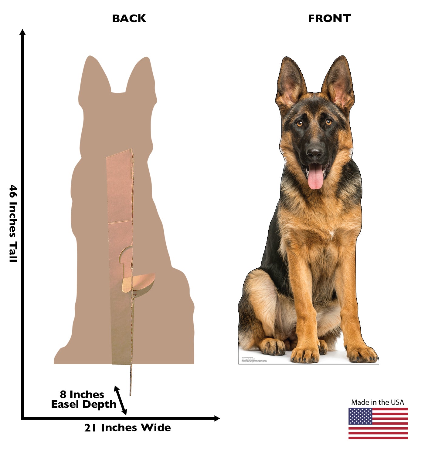 German Shepherd Life-Size Cardboard Cutout - All Cutouts