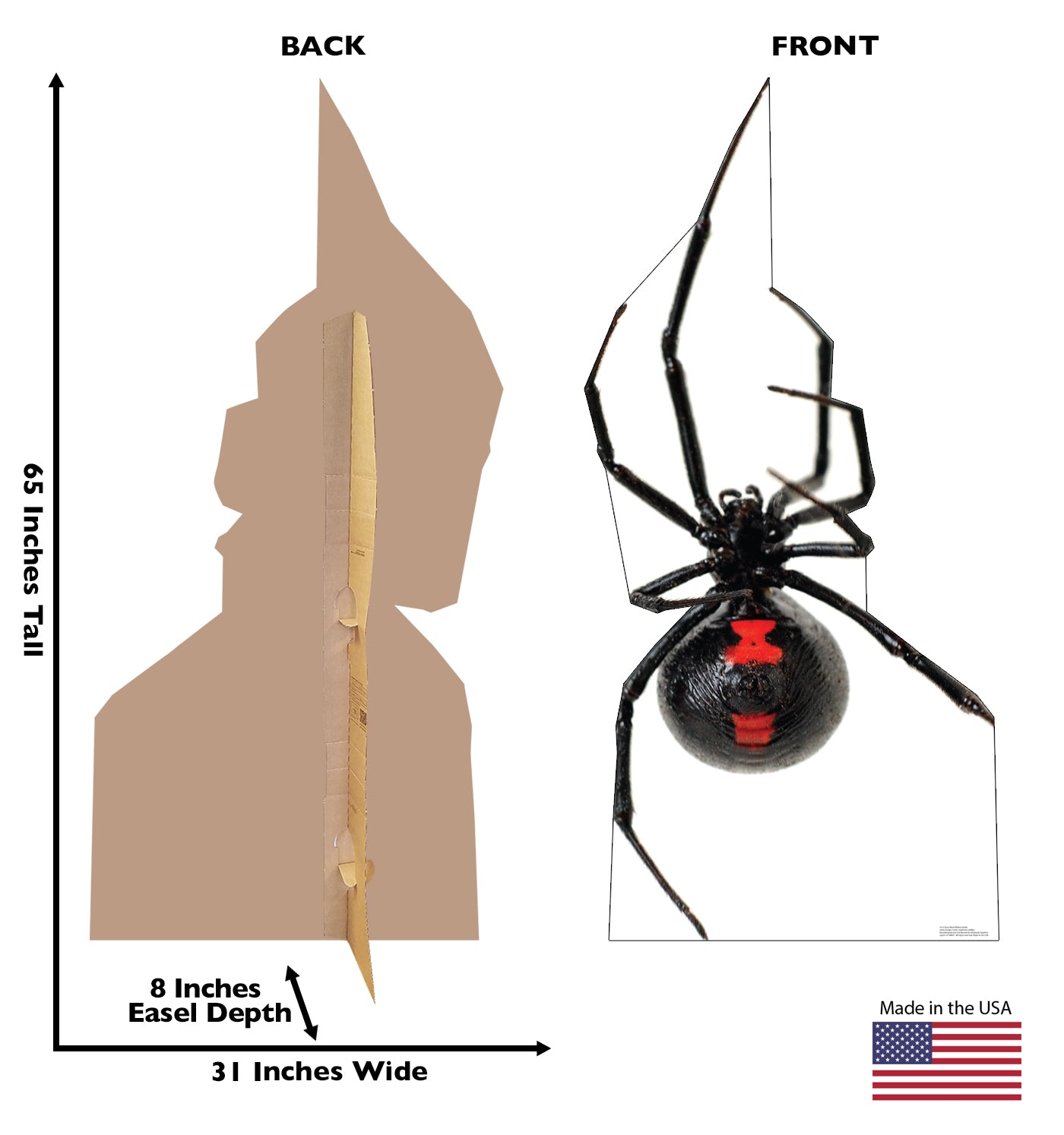 Giant Black Widow Spider Life-Size Cardboard Cutout - All Cutouts