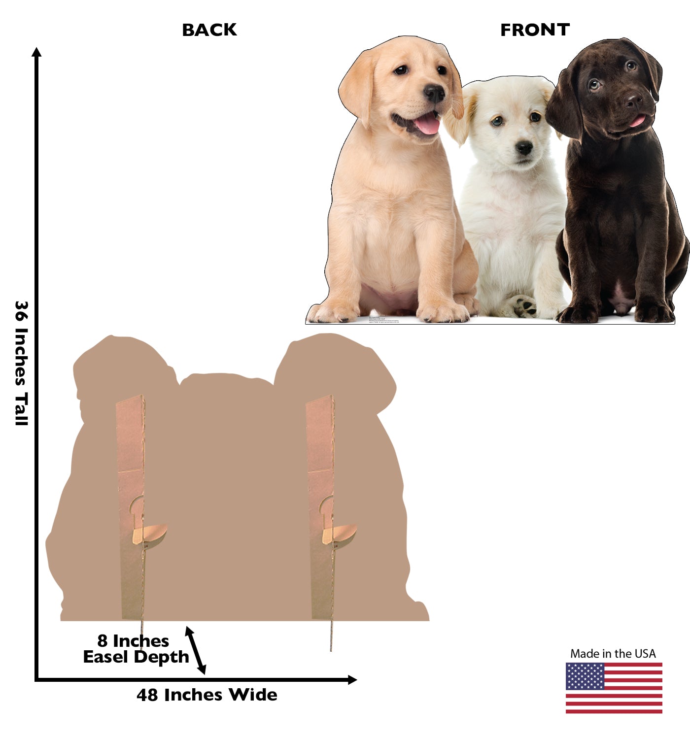 Puppy Group Life-Size Cardboard Cutout - All Cutouts