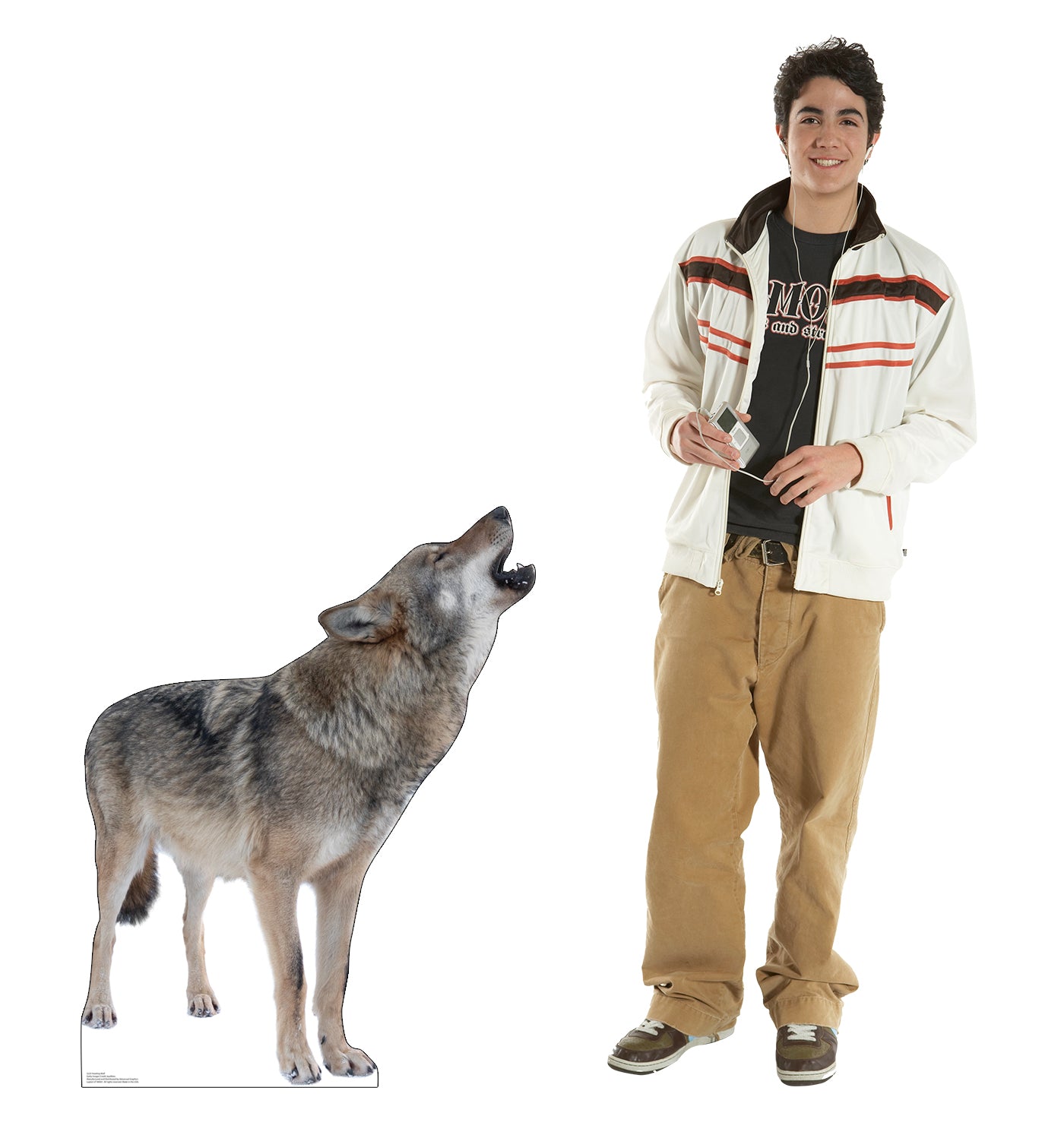 Grey Howling Wolf Life-Size Cardboard Cutout - All Cutouts