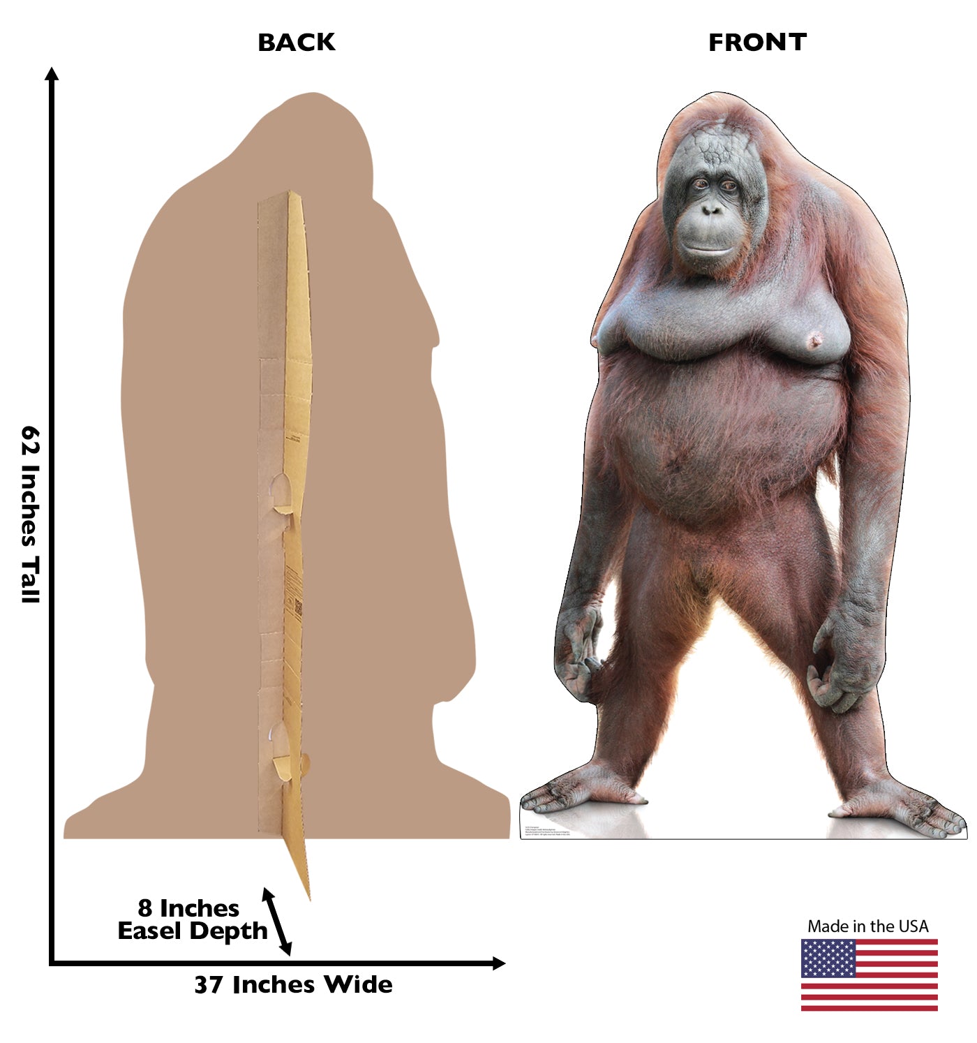 Orangutan Life-Size Cardboard Cutout - All Cutouts
