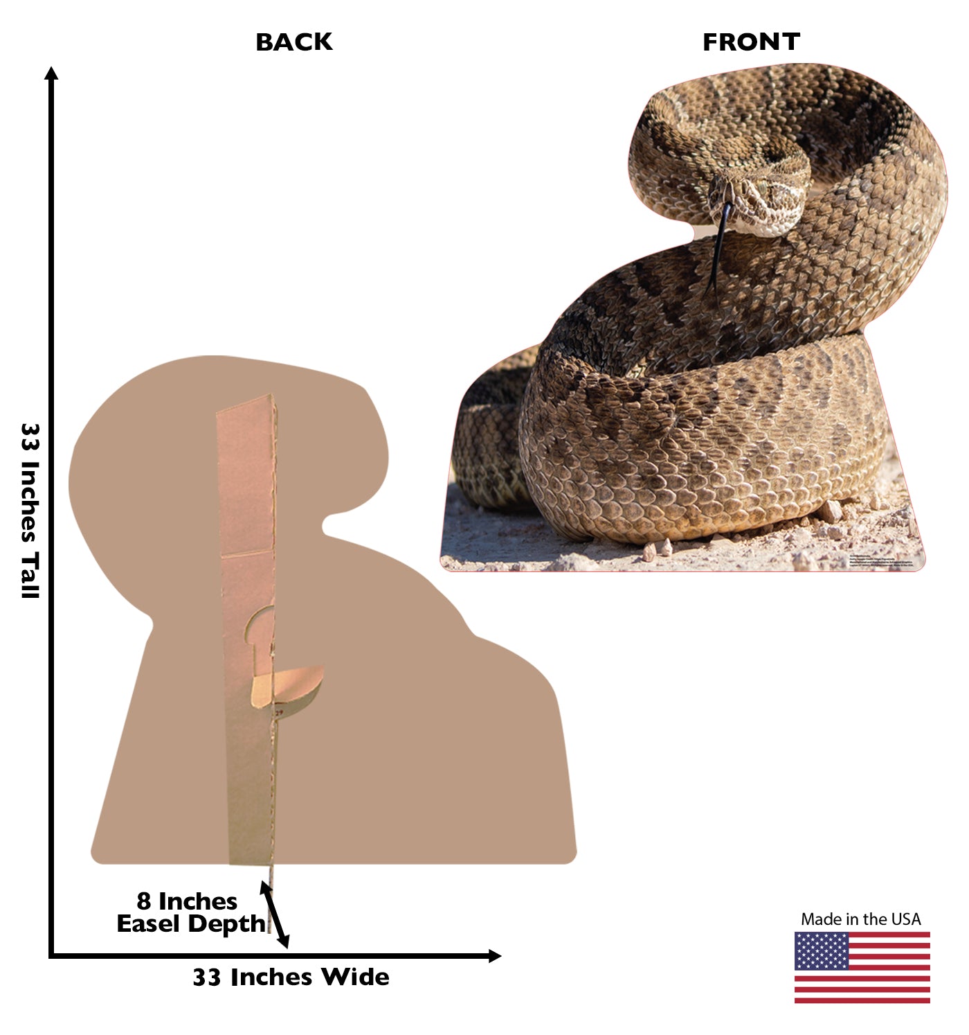 Rattlesnake Life-Size Cardboard Cutout - All Cutouts