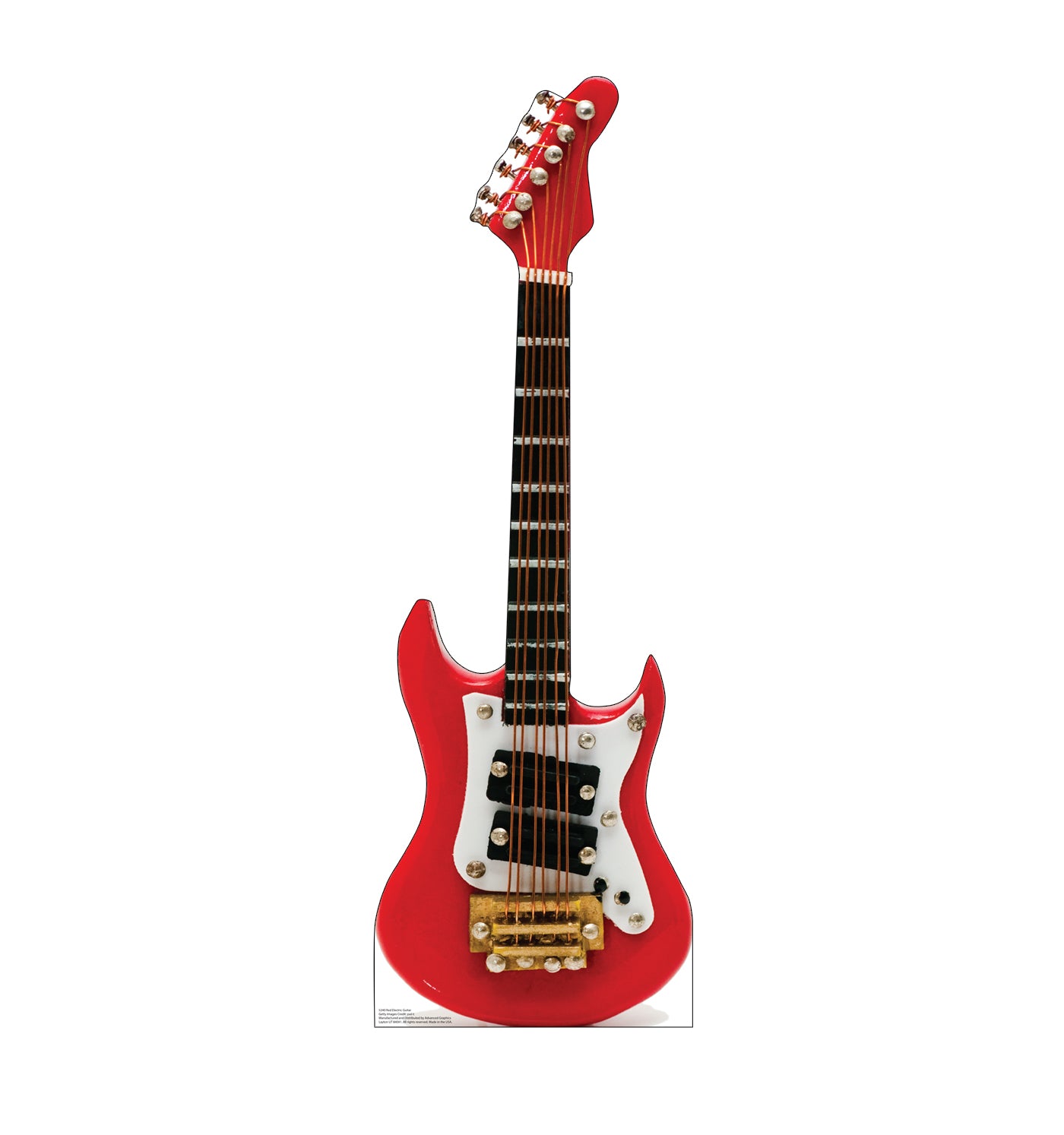 Red Electric Guitar Life-Size Cardboard Cutout - All Cutouts