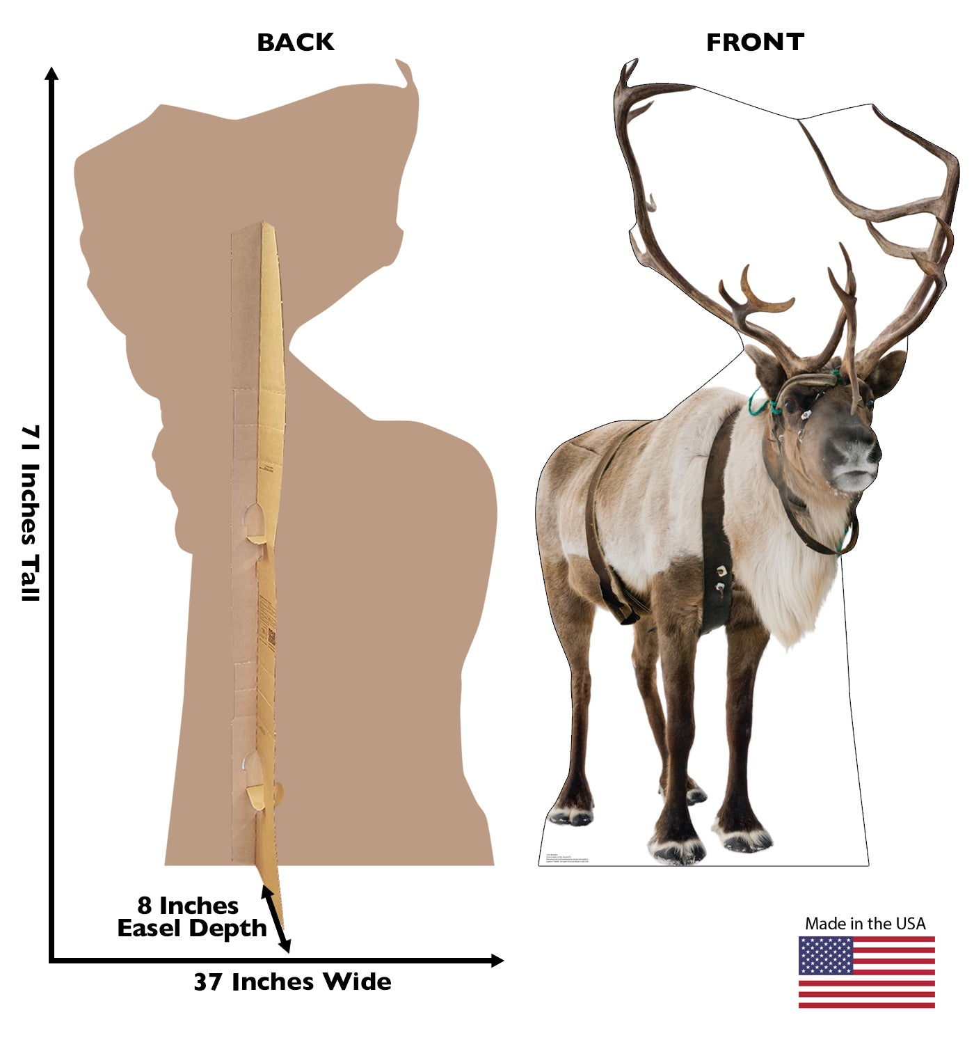 Reindeer Life-Size Cardboard Cutout Standee - All Cutouts