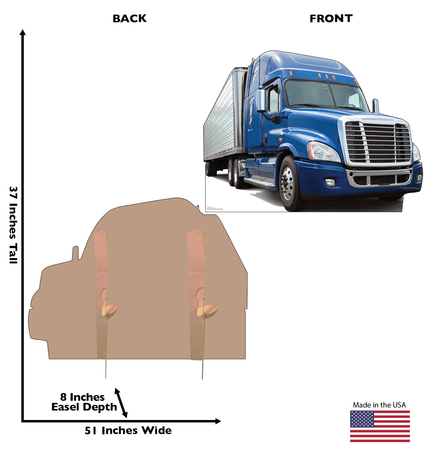 Semi Truck Life-Size Cardboard Cutout - All Cutouts