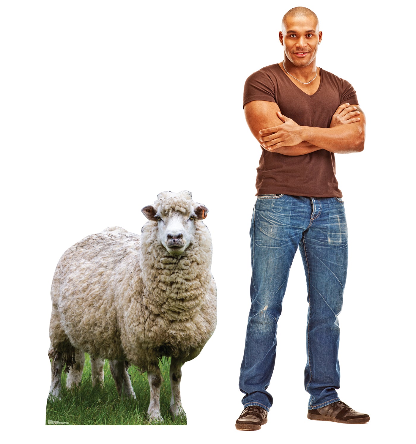 Life-Size Wooly White Sheep Cardboard Cutout - All Cutouts