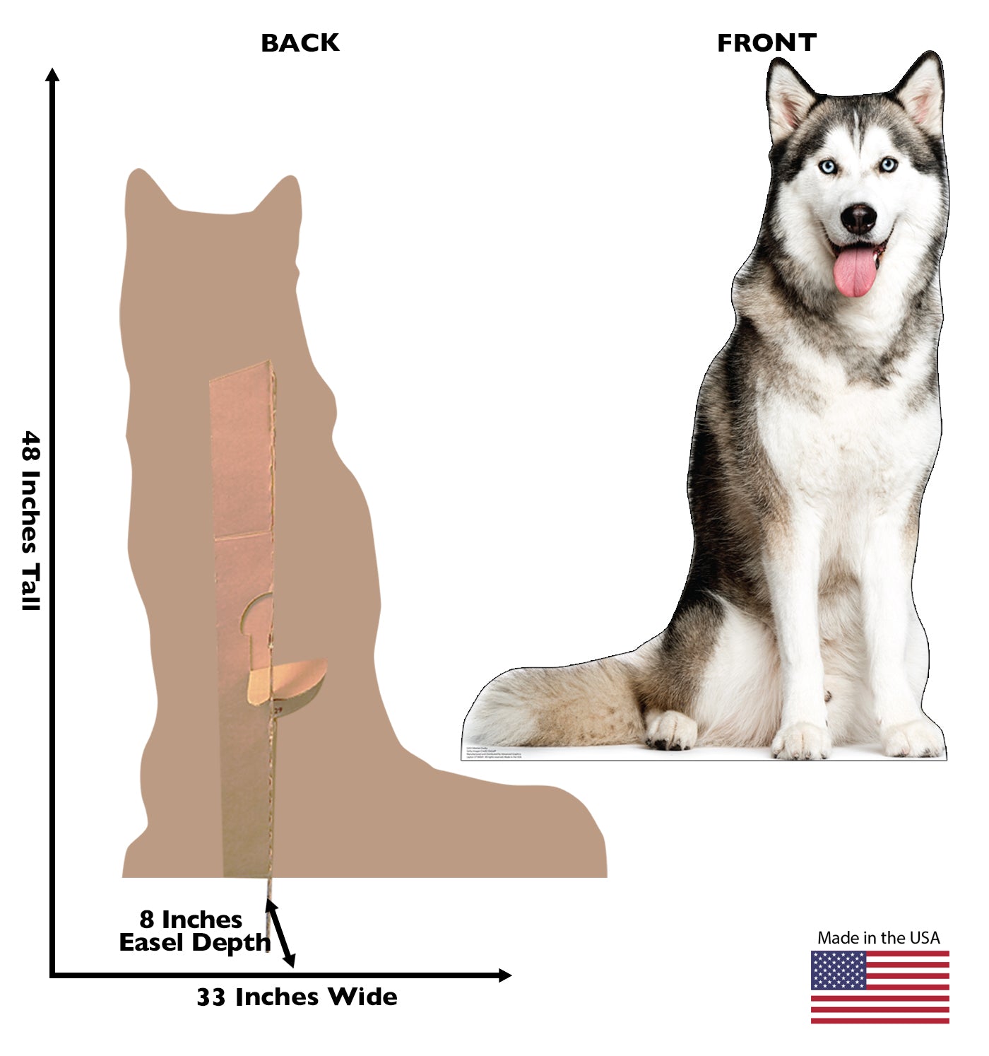 Siberian Husky Life-Size Cardboard Cutout - All Cutouts