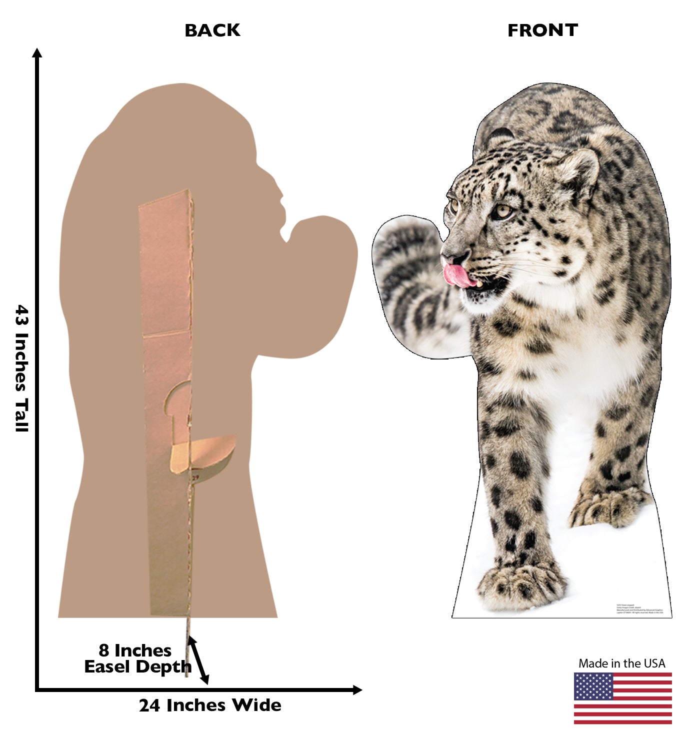 Snow Leopard Life-Size Cardboard Cutout - All Cutouts