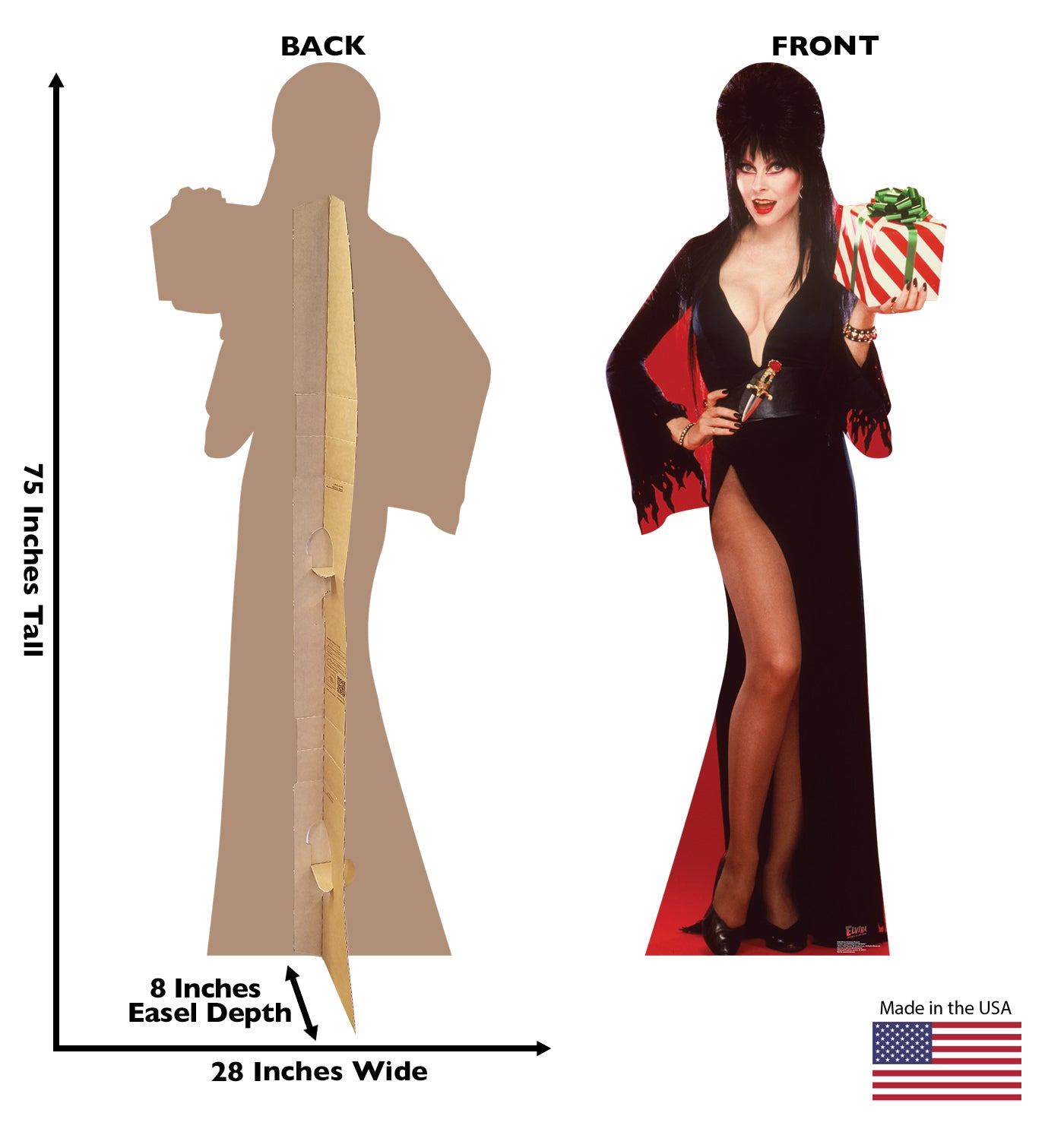 Elvira Christmas Present Life-Size Cardboard Cutout - All Cutouts