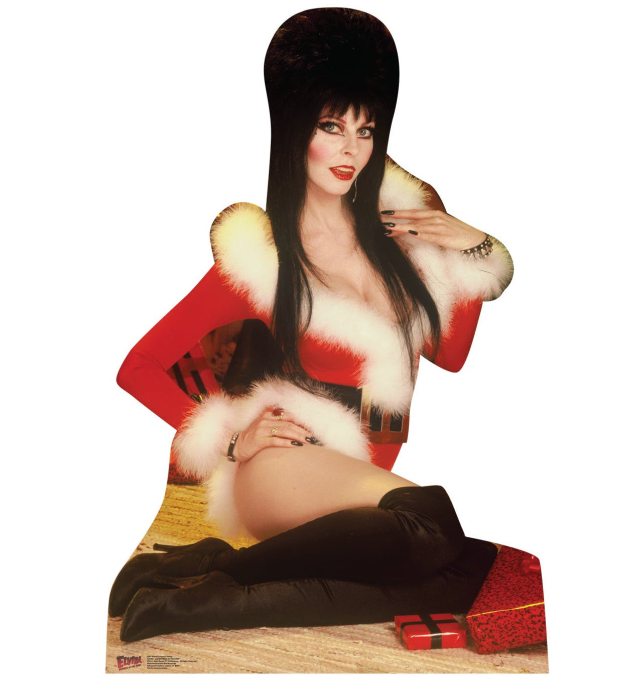 Life-Size Elvira Christmas Sitting Cardboard Cutout - All Cutouts