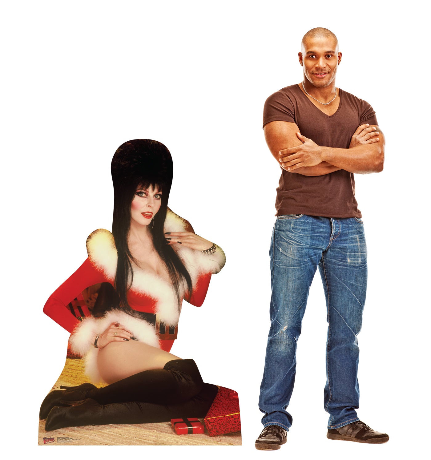 Life-Size Elvira Christmas Sitting Cardboard Cutout - All Cutouts